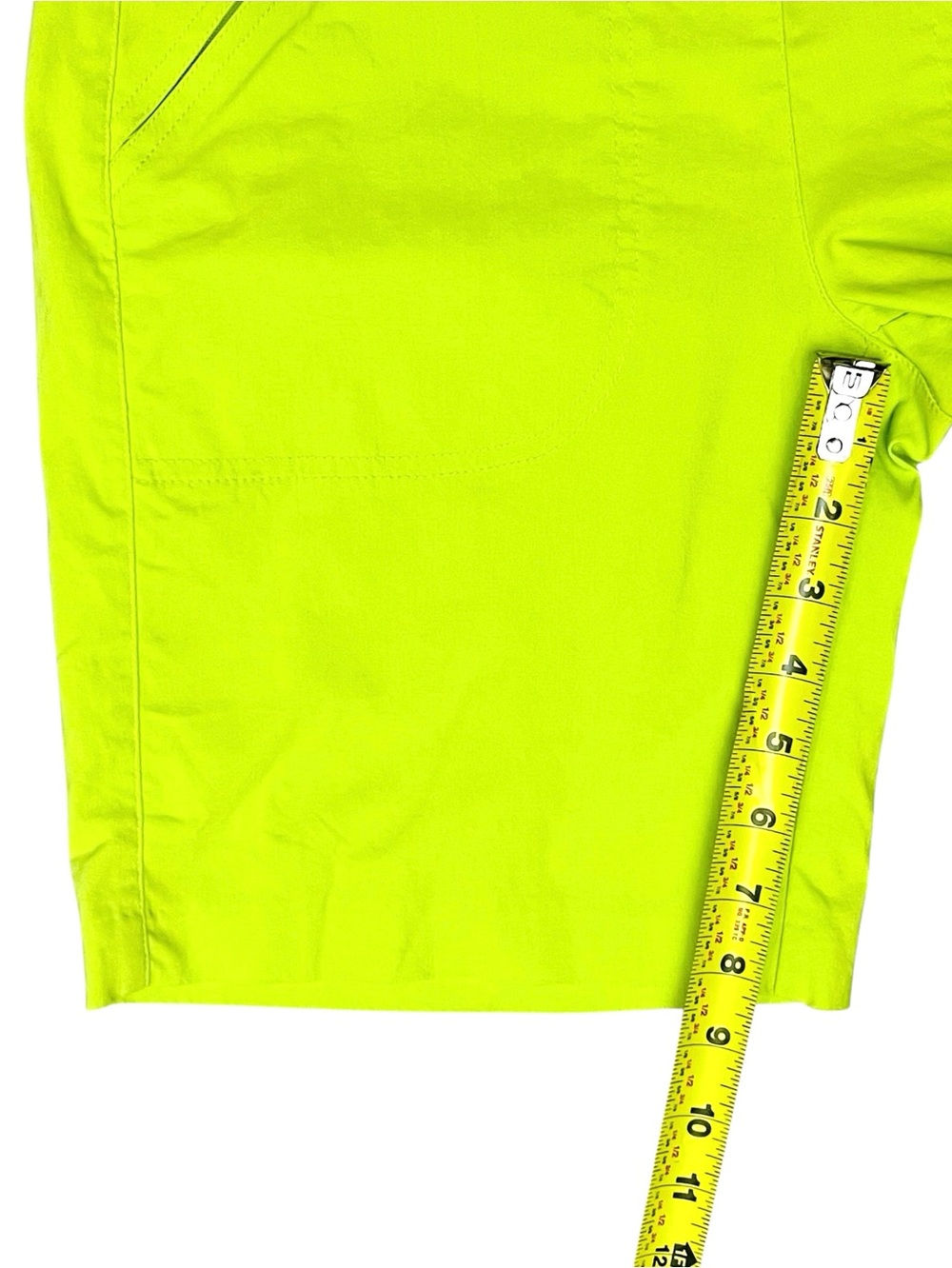 Jamie Sadock Shorts Golf Tennis Vibrant Yellow/Lime Zip/Pockets Stretch Sz 6 - Picture 12 of 13